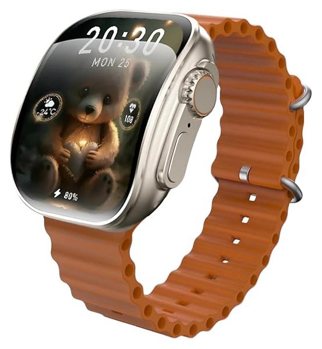 ادهوماكس ساعة ذكية X10 الترا 3 بشاشة منحنية بتقنية الاتصال قريب المدى من ادهوماكس، تصميم انيق 49 ملم، متتبع اللياقة البدنية، شحن لاسلكي، تطبيق ويرفيت برو للجوال في متجر اي او اس واندرويد للرجال والنساء - Image 1