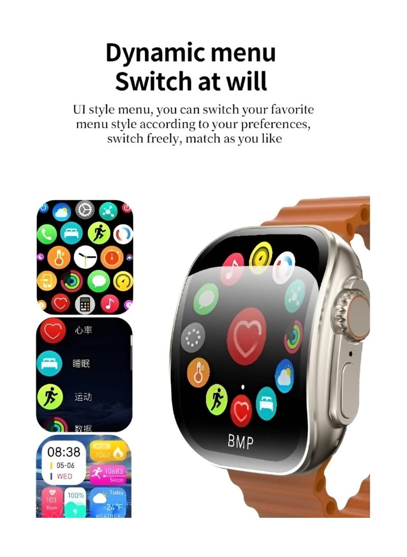 X10 Ultra3 Curved Screen Smart Watch NFC, Elegant Design 49MM, Fitness Tracker, Calls Wireless Charging, wearfitpro mobile app in IOS & android store, for men and women
