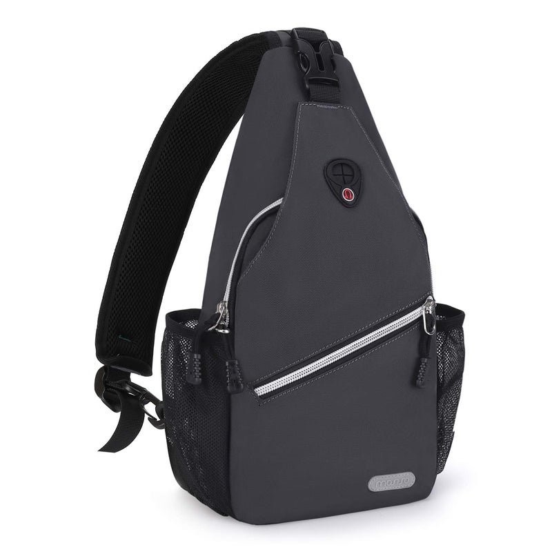 MOSISO Mini Sling Backpack,Small Hiking Daypack Travel Outdoor Casual Sports Bag, Space Gray - Image 1