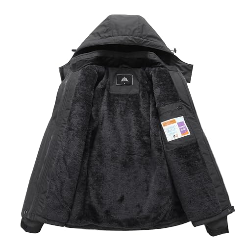 MOERDENG Women's Ski Jacket Warm Winter Coat Hooded Snowboarding Jackets Waterproof Mountain Windbreaker for Hiking Traval - Image 4