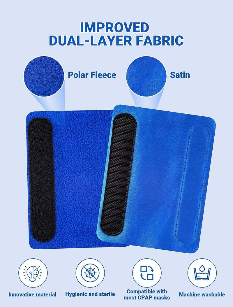 MERDTTES 4-Pack Upgraded CPAP Strap Covers, Innovative Satin/Polar Fleece Dual-Layer CPAP Strap Cushions, Universal CPAP Headgear Strap Covers, CPAP Accessories Face Mask Cushion Pads for Reducing Red Mark - Image 2