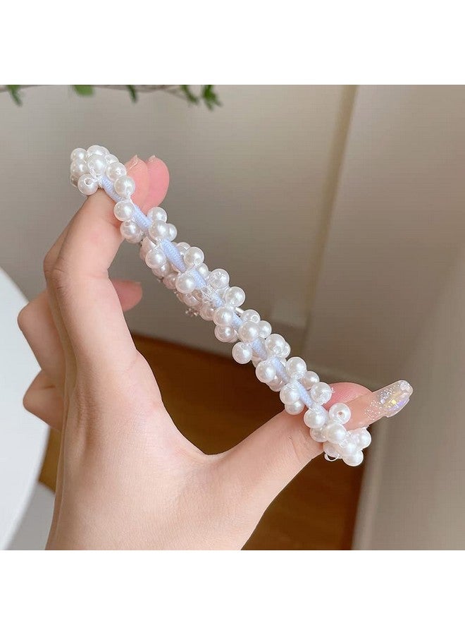 Samyak 2 Pcs Princess Crown Pearl Designer Hair Tie | Ponytail Holder | Kids Scrunchies Headband Gift Set For Children Girls | Hair Tie Wrap | Hair Rubber Band Girls Accessories - Random Crown Designs - Image 5
