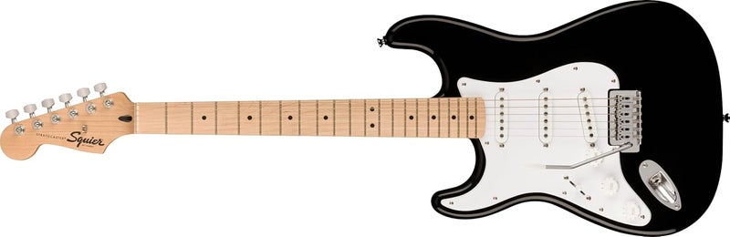 FENDER Squier Sonic Stratocaster Electric Guitar with 2Year Warranty Black Maple Fingerboard White Pickguard LeftHanded - Image 1
