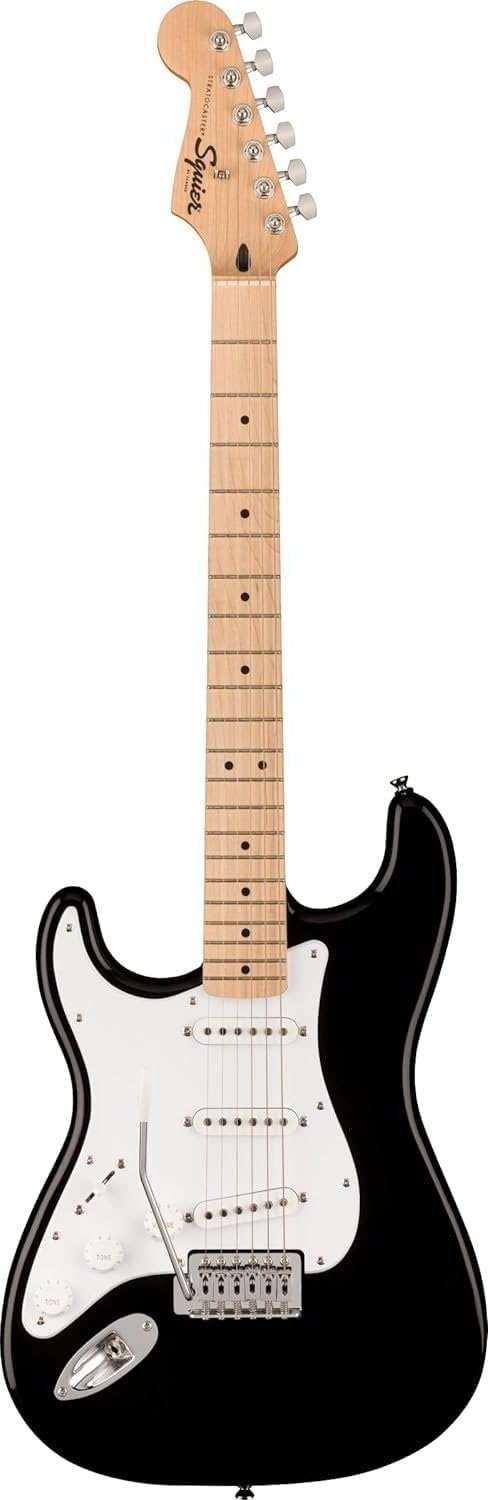 FENDER Squier Sonic Stratocaster Electric Guitar with 2Year Warranty Black Maple Fingerboard White Pickguard LeftHanded - Image 4