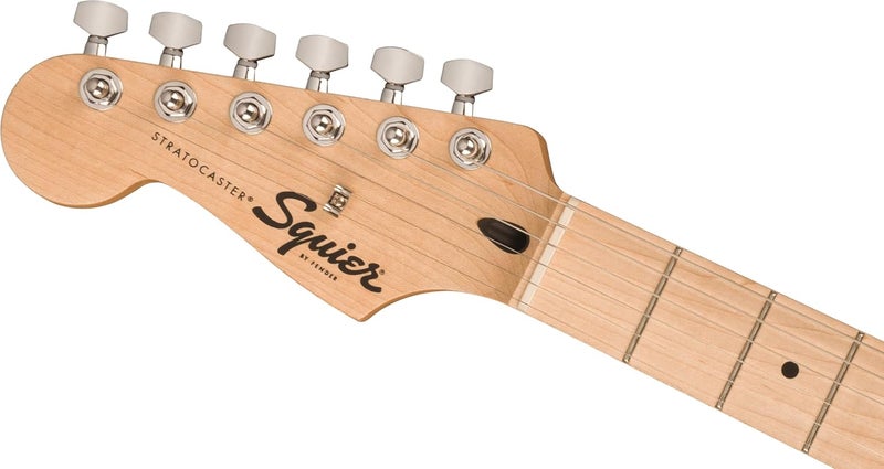 FENDER Squier Sonic Stratocaster Electric Guitar with 2Year Warranty Black Maple Fingerboard White Pickguard LeftHanded - Image 5