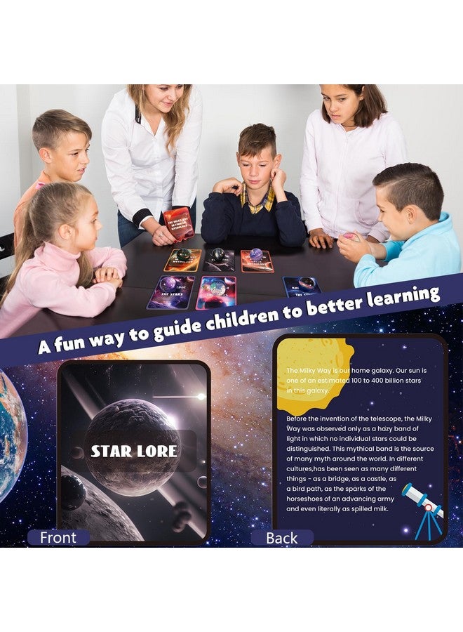 بليلي 16 قطعة من ألعاب النظام الشمسي للأطفال، كرات نطاطة مقاس 45 مم، وبطاقات تعليمية على شكل مجرة للأطفال، هدايا حفلات، ألعاب تعليمية، ألعاب فضاء للأطفال - Image 3