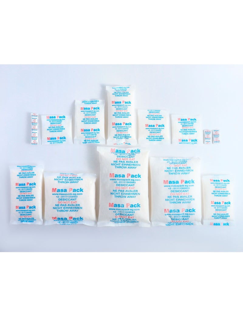مكة للصناعة ماساباك عبوات سيليكاجل مجففة ممتصة للرطوبة وقابلة لإعادة الاستخدام - 5 جرام/القطعة، 50 قطعة - Image 2