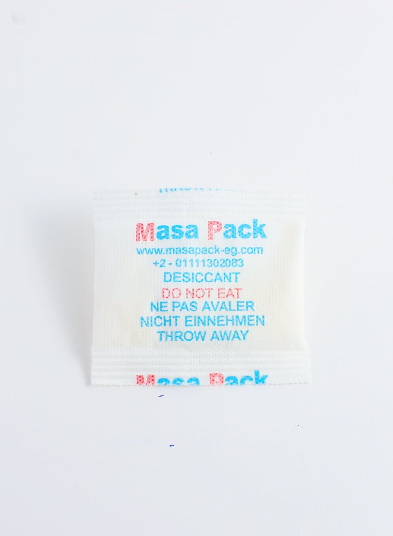 مكة للصناعة ماساباك عبوات سيليكاجل مجففة ممتصة للرطوبة وقابلة لإعادة الاستخدام - 5 جرام/القطعة، 50 قطعة - Image 1