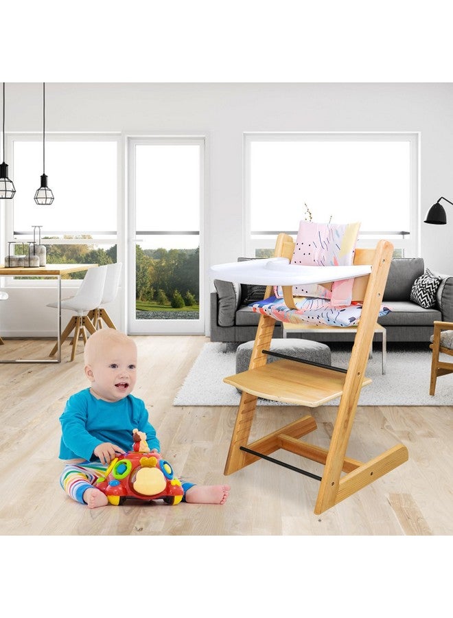 LLHQAMT High Chair Cushion, Soft and Comfortable for Tripp Trapp High Chair Cushion, with Two High Chair Placemat, for Tripp Trapp Cushion Set Makes It More Comfortable for Baby (Colorful Patterns) - Image 1