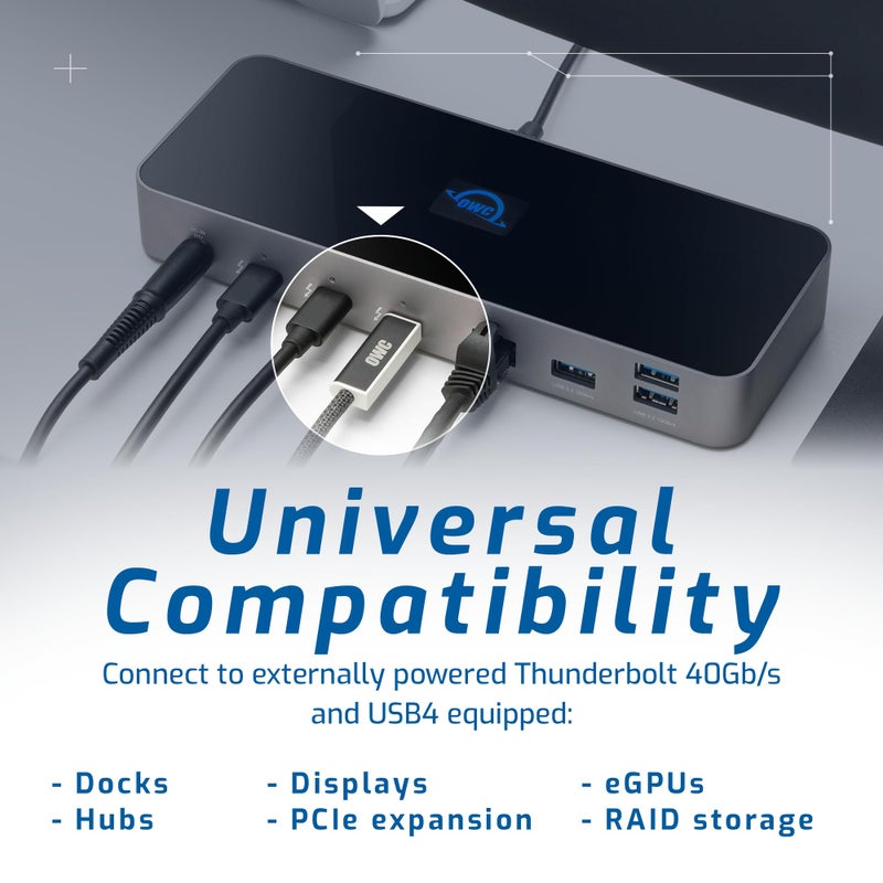 OWC 3.0M (10') USB4 (40Gb/s) Active Optical Cable, 240 watt Power delivery Support - Image 4