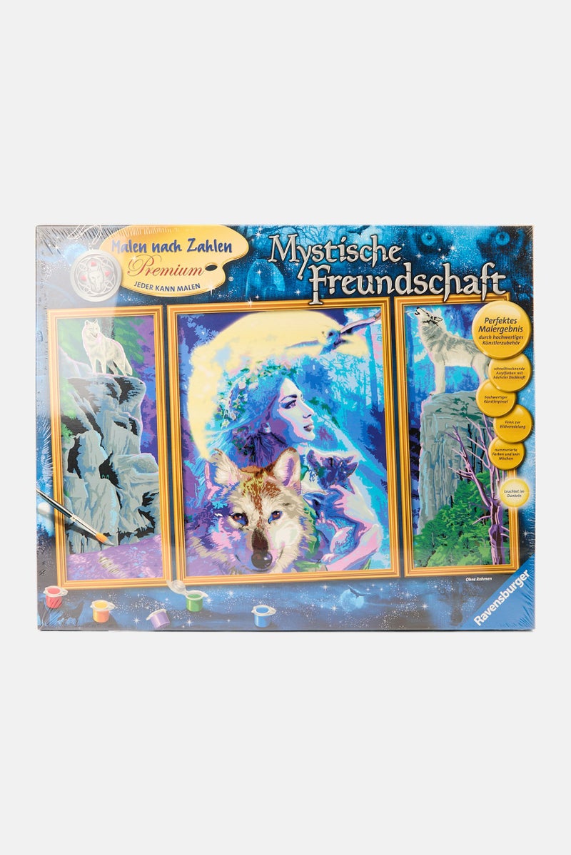 Ravensburger 3 Pcs Mystical Friendship Painting Numbers Kits, Teal Blue Combo - Image 1