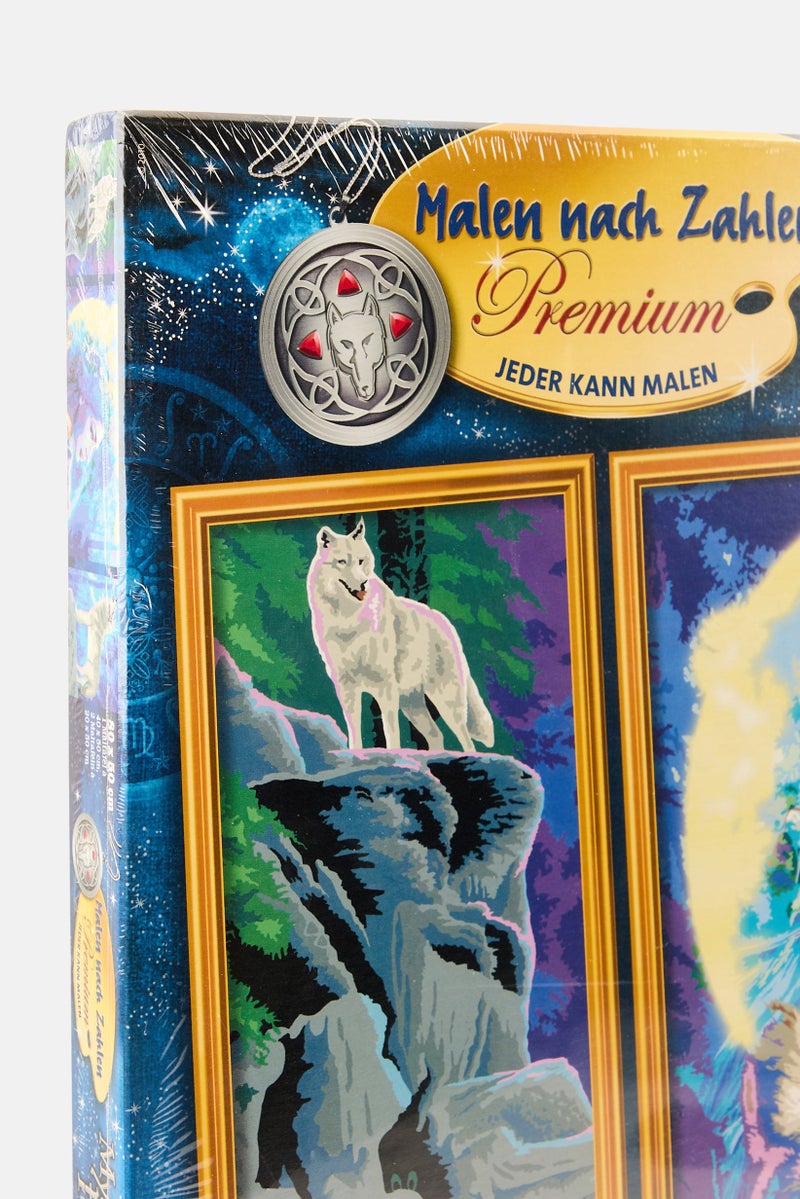 Ravensburger 3 Pcs Mystical Friendship Painting Numbers Kits, Teal Blue Combo - Image 4