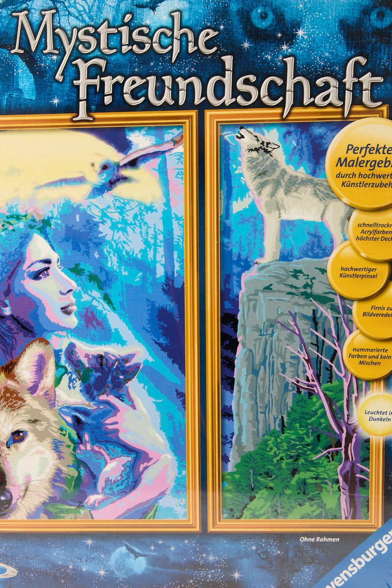 Ravensburger 3 Pcs Mystical Friendship Painting Numbers Kits, Teal Blue Combo - Image 5