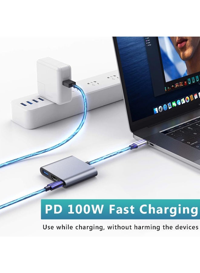 USB C to HDMI Adapter for Mac, 3-in-1 USB C HDMI Adapter with 4K HDMI Output USB 3.0 Port & PD 100W Fast Charging Port for MacBook Pro, iPhone 15, Samsung Gaalaxy S24/S23, Dell XPS - Image 4
