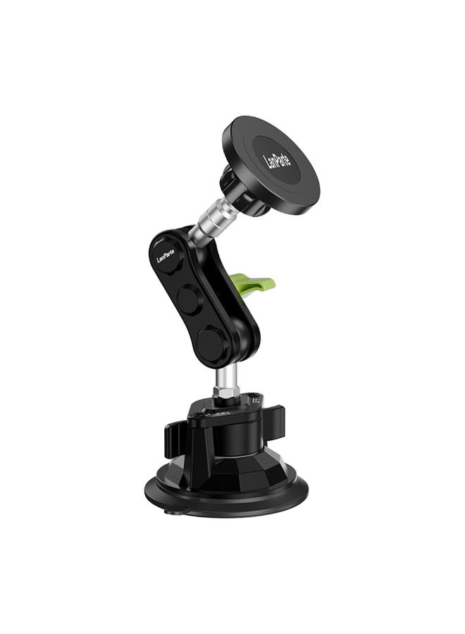 LanParte Magnetic Car Phone Holder 360° Rotating Metal Bracket, Dashboard & Wall Mount Stand for Hands-Free Navigation & Calls - Image 1