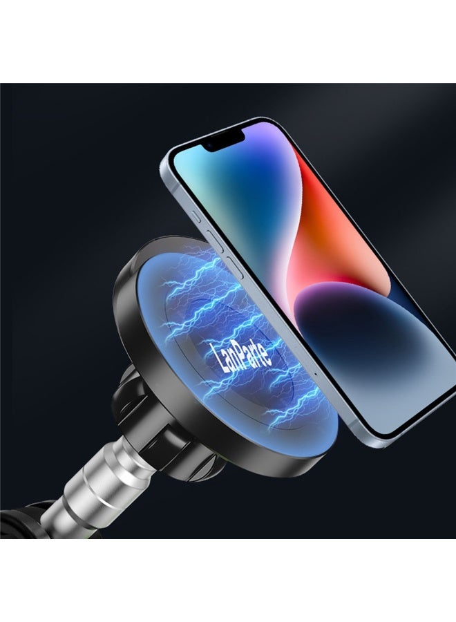 LanParte Magnetic Car Phone Holder 360° Rotating Metal Bracket, Dashboard & Wall Mount Stand for Hands-Free Navigation & Calls - Image 4