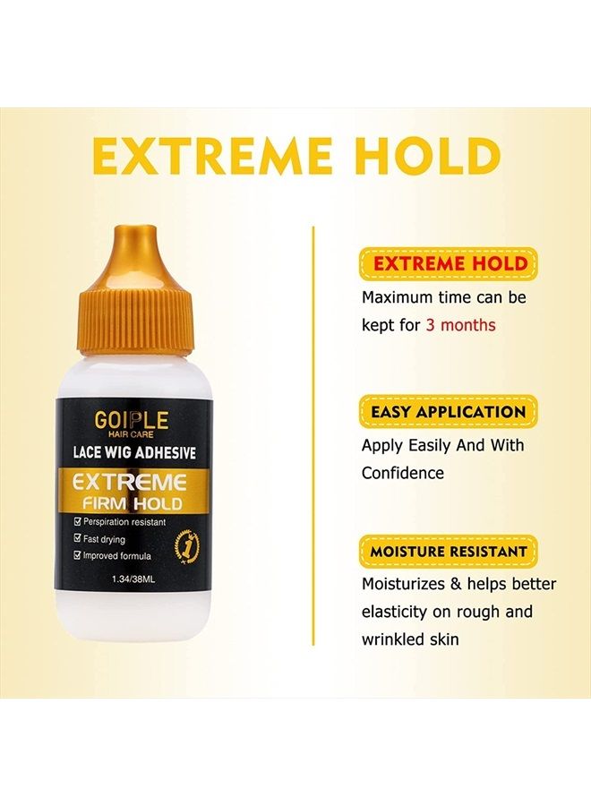 Goiple Wig Accessory Essentials Kit Lace Front Wig Glue & Remover, Wig Caps, Elastic Band, Hair Wax Stick, Edge Control, Edge Brush, Hair Shear Dermaplanning Razor Tool and Edge Scarf - 10PCS - Image 3