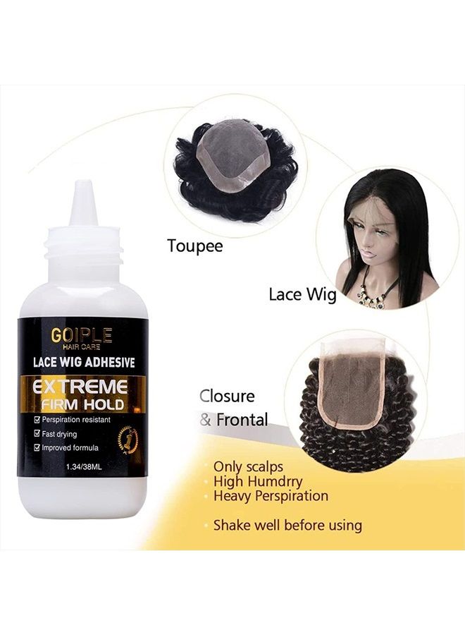 Goiple Wig Accessory Essentials Kit Lace Front Wig Glue & Remover, Wig Caps, Elastic Band, Hair Wax Stick, Edge Control, Edge Brush, Hair Shear Dermaplanning Razor Tool and Edge Scarf - 10PCS - Image 2