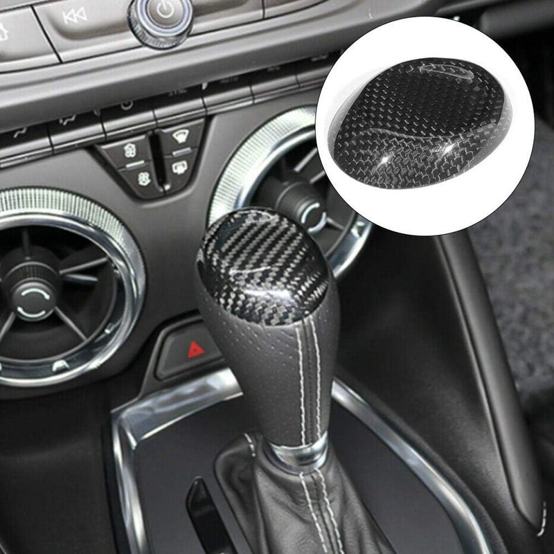 woobles Gear Knob Cover,Carbon Fiber Car Gear Knob Sticker Fit for Camaro 2016-2019 - Image 4