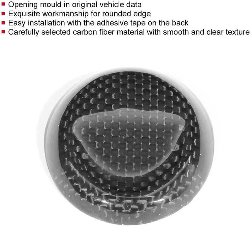 woobles Gear Knob Cover,Carbon Fiber Car Gear Knob Sticker Fit for Camaro 2016-2019 - Image 2