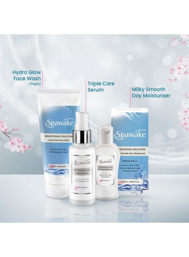 Spawake مجموعة العناية بالبشرة لتفتيح (غسول وجه + سيروم وجه + مرطب) - Image 3