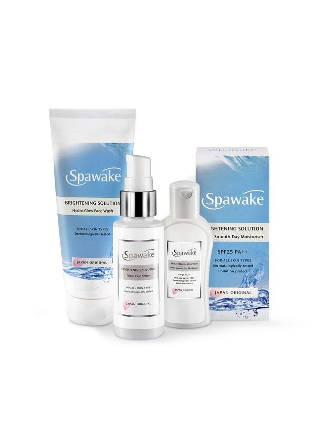 Spawake مجموعة العناية بالبشرة لتفتيح (غسول وجه + سيروم وجه + مرطب) - Image 2