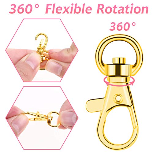 PAXCOO Gold Keychain Rings for Craft, Paxcoo 100pcs Keychain Hardware Kit Includes 50Pcs Key Chain Hooks and 50pcs Key Rings, Bulk Keychain Making Supplies for Resin Craft, Acrylic Blanks - Image 5