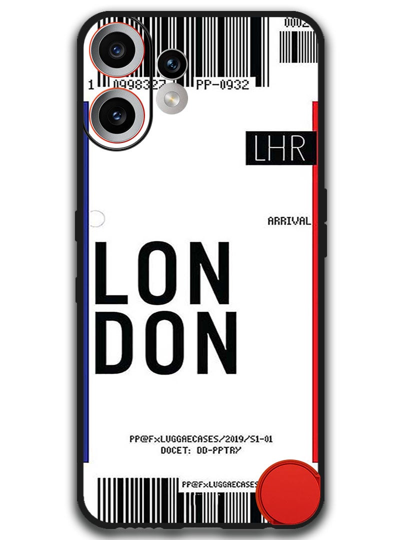 Theodor Case Compatible with Nothing CMF Phone 2 Pro 6.77 Inch Protection Shockproof Bumper Cover London boarding pass - Image 1