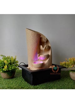 MERUPAM Merupam Tabletop Water Fountain for Home Decor with Multicolor LED Light Meditation Relaxing Indoor Decoration Zen Fountain for Home Office Bedroom Decoration M18  - Image 2