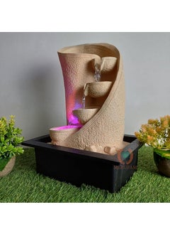 MERUPAM Merupam Tabletop Water Fountain for Home Decor with Multicolor LED Light Meditation Relaxing Indoor Decoration Zen Fountain for Home Office Bedroom Decoration M18  - Image 3