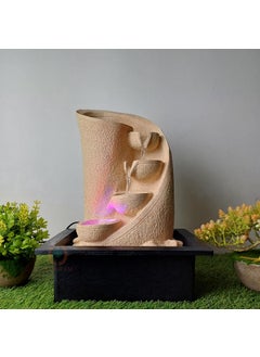 MERUPAM Merupam Tabletop Water Fountain for Home Decor with Multicolor LED Light Meditation Relaxing Indoor Decoration Zen Fountain for Home Office Bedroom Decoration M18  - Image 1