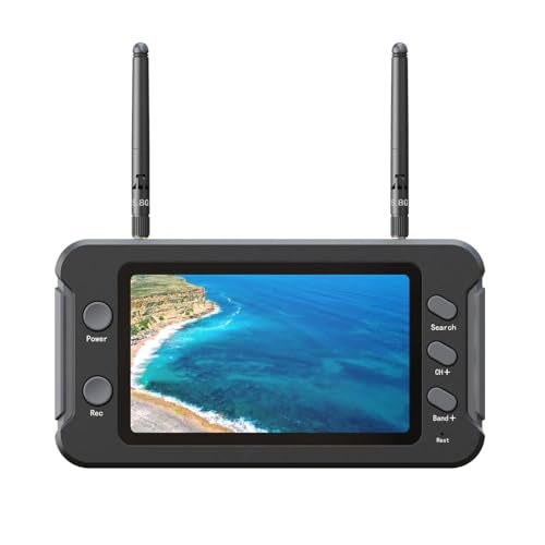 SoloGood شاشة مراقبة SoloGood 4.3" FPV مع DVR 40CH دقة 800 x 480 IPS مزودة ببطارية مدمجة 5.8Ghz لأجزاء طائرات RC متعددة المروحيات FPV... - Image 1