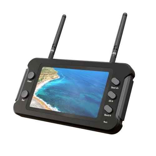 SoloGood شاشة مراقبة SoloGood 4.3" FPV مع DVR 40CH دقة 800 x 480 IPS مزودة ببطارية مدمجة 5.8Ghz لأجزاء طائرات RC متعددة المروحيات FPV... - Image 3