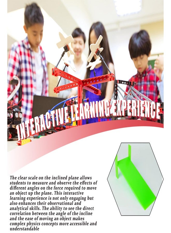 lvifloae 2 Sets Inclined Plane Clear Scale Strong Plastic Physics Teaching Tool for Primary School Students - Image 3