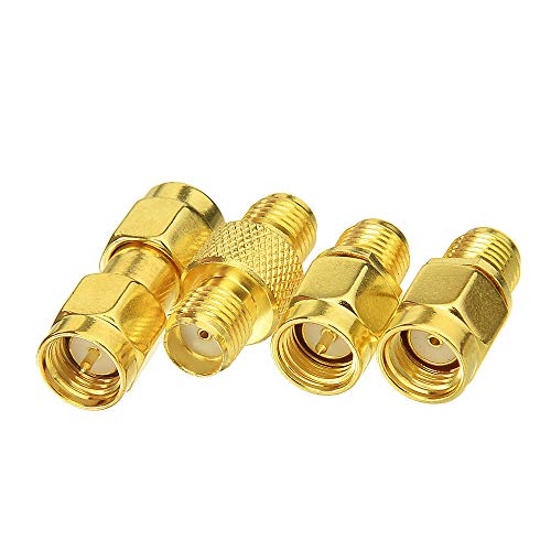 Superbat SMA Female/Male to RP-SMA Female/Male RF Coaxial Coax Adapter Connector Kit - Image 3
