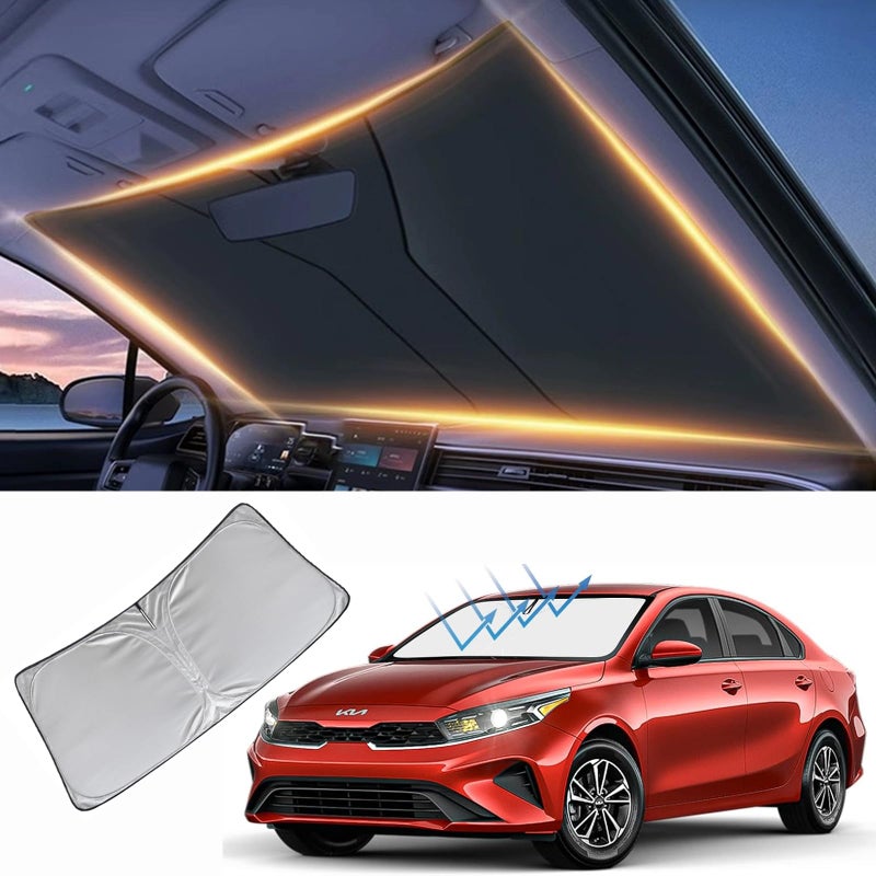 LZYYQX Windshield Sun Shade for Kia Forte Front Window Shades Cover for 20142024 2025 2026 Forte Windshield Sun Visor Protector Car Accessories - Image 3