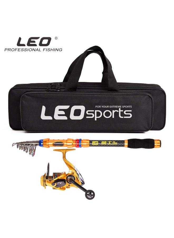 LEO （High carbon）2.4M Fishing Rod+GT4000+Single-Layer 50cm Bag - Image 1