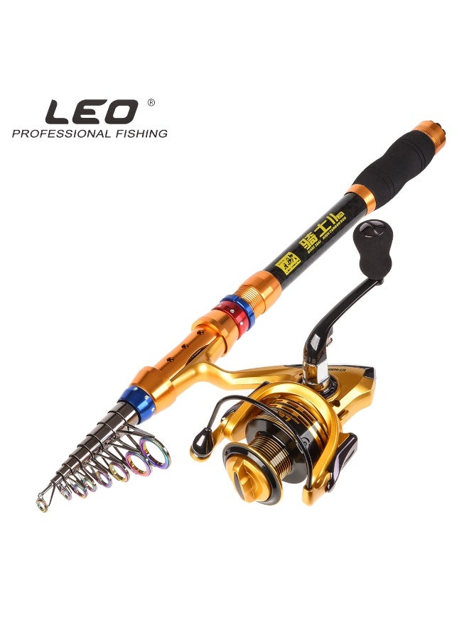 LEO （High carbon）2.4M Fishing Rod+GT4000+Single-Layer 50cm Bag - Image 4