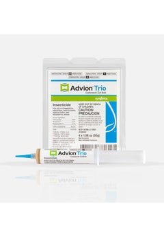Advion Trio Cockroach Gel Bait, 1 Tubes x 30-Grams, 1 Plunger and 1 Tips, Formulated with 0.6% Indoxacarb, 0.1% Novaluron and 0.1% Pyriproxyfen, Ready-to-Use Roach Killer for Indoor and Outdoor Use