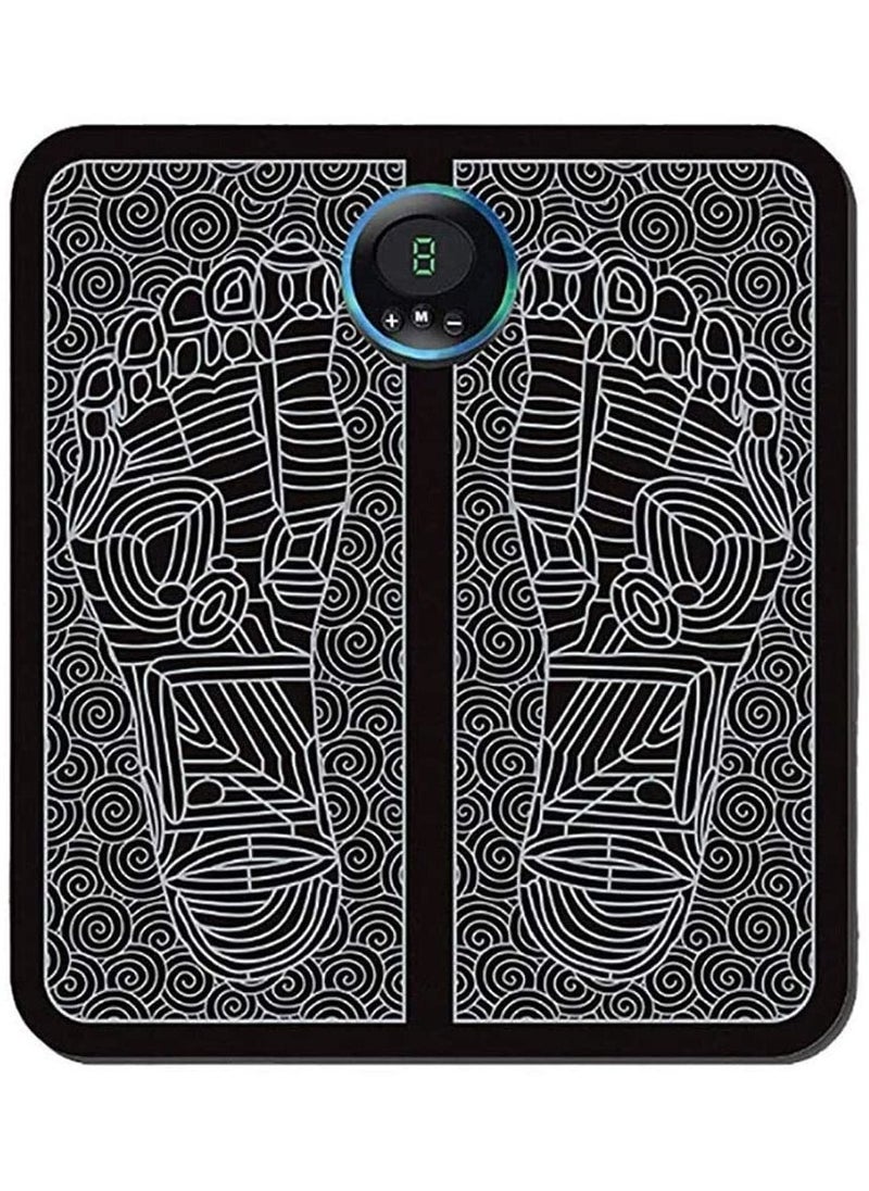 Generic - Foot Massager,ShowTop EMS USB Rechargeable Folding Portable Electric Massage Mat,Electronic Muscle Stimulatior Feet Massage Promoting Blood Circulation Muscle Pain Relief - Image 1