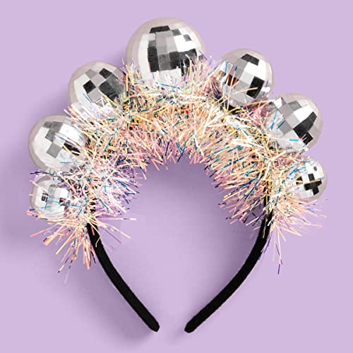 xo, Fetti xo Fetti Disco Ball Headband Birthday Party New Years Eve Fits Adult Child Last Disco Disco Bday Decor NYE Hair Accessory - Image 1