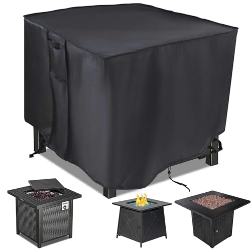 Saking Fire Pit Cover,30 inch Firepit Covers Square Gas Fireplace Fire Pit Table Cover for Propane Fire Pit- 30 X 30 X 25 inch - Image 1