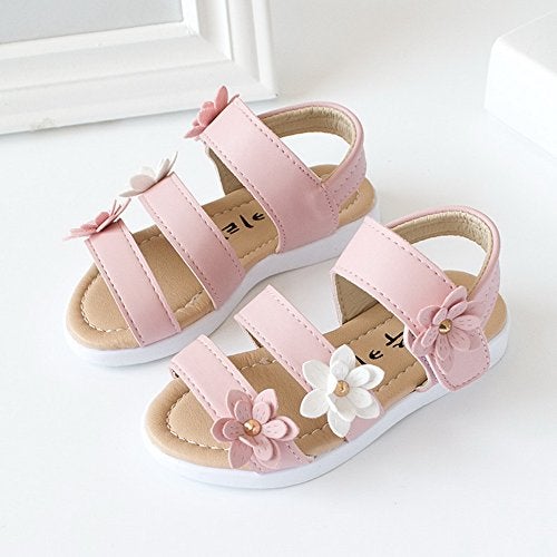Vokamara Big Girls Fashion Bow Sandals Summer Shoes (X-Pink, numeric_11) - Image 2