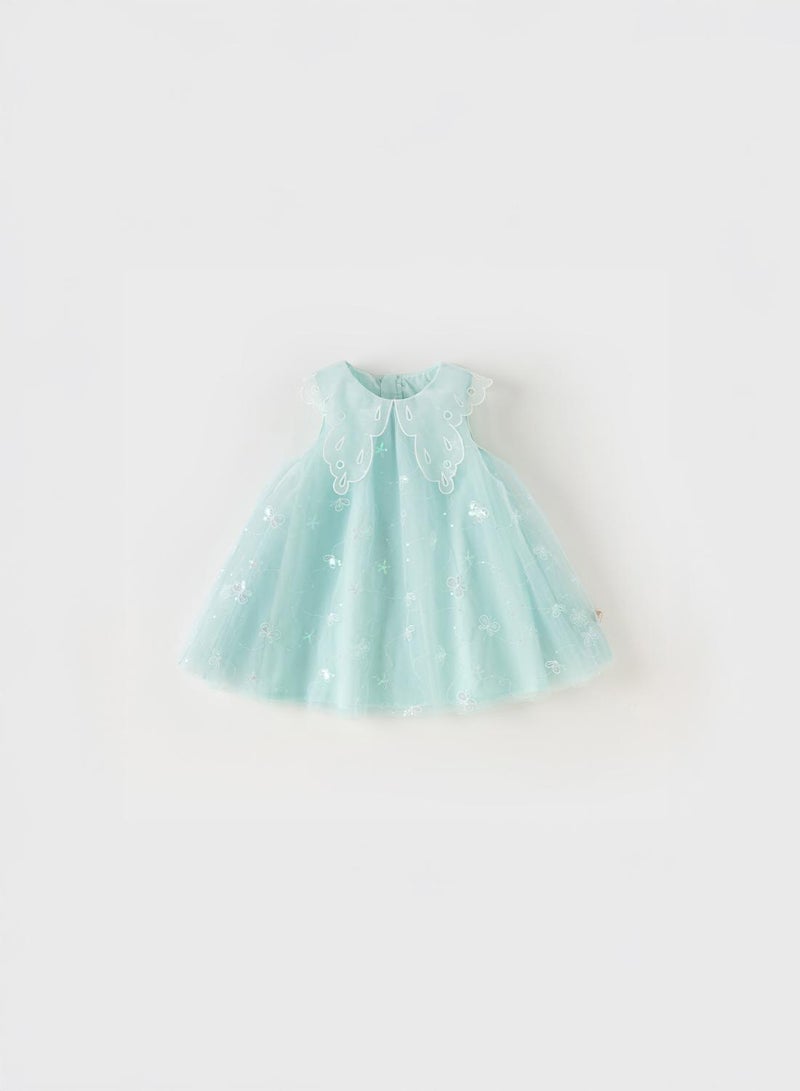 Dave & Bella Blue butterfly dress - Image 2