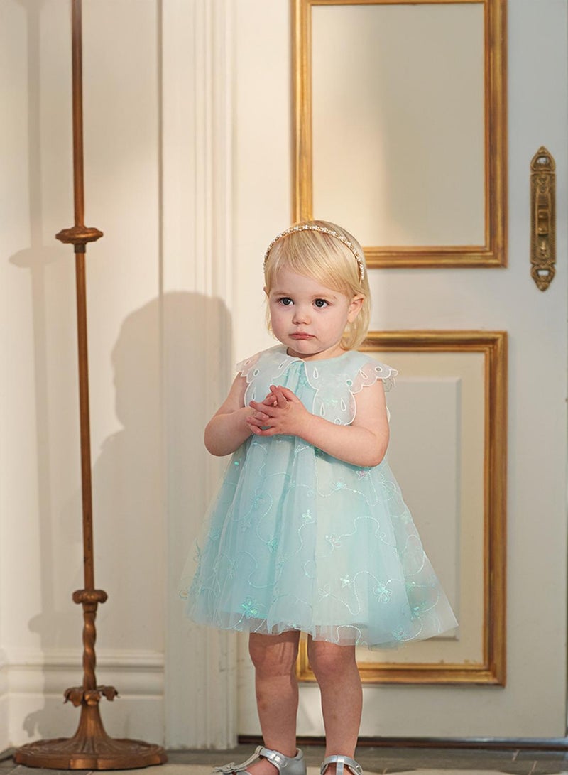 Dave & Bella Blue butterfly dress - Image 1