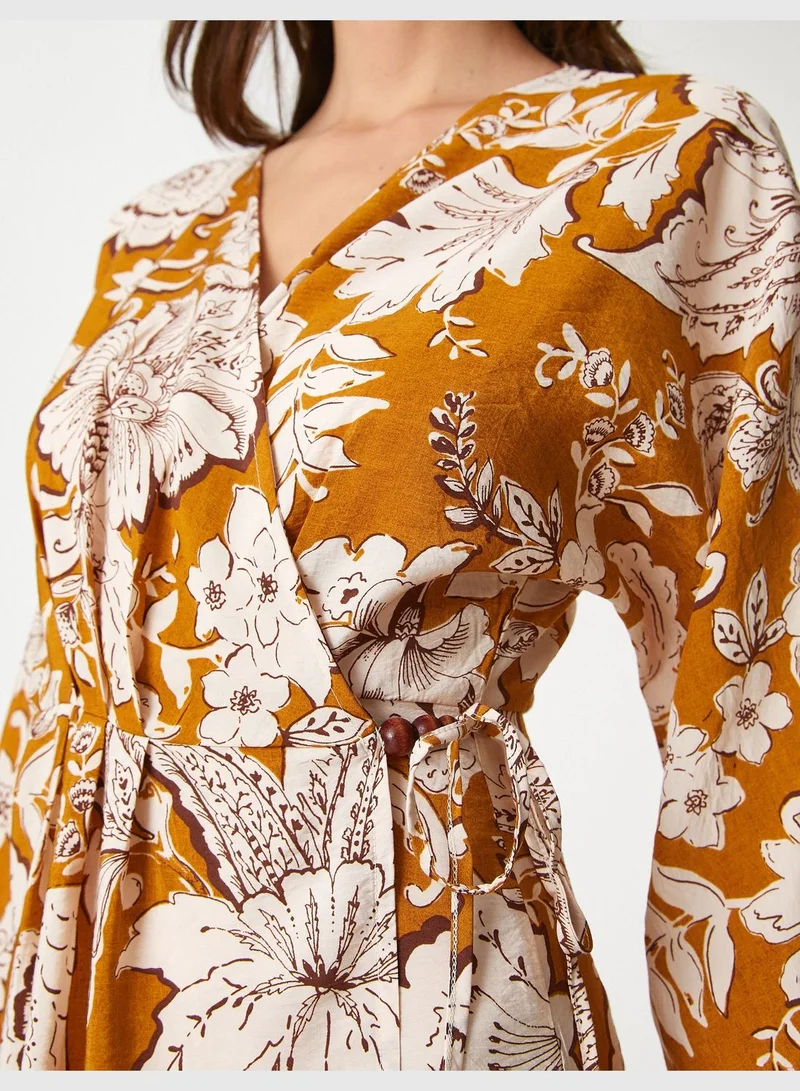KOTON Floral Wrapped Dress