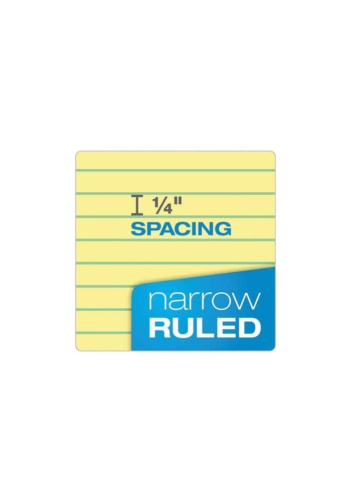 Ampad Evidence Dual Pad - Narrow Ruled, 8.5 x 11.75 Inches, Canary Paper, 100 Sheets - Image 5