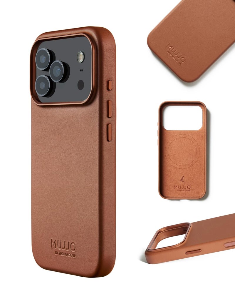 Mujjo Leather Case for iPhone 17 Pro â€“ MagSafe Compatible - Tan - Image 2