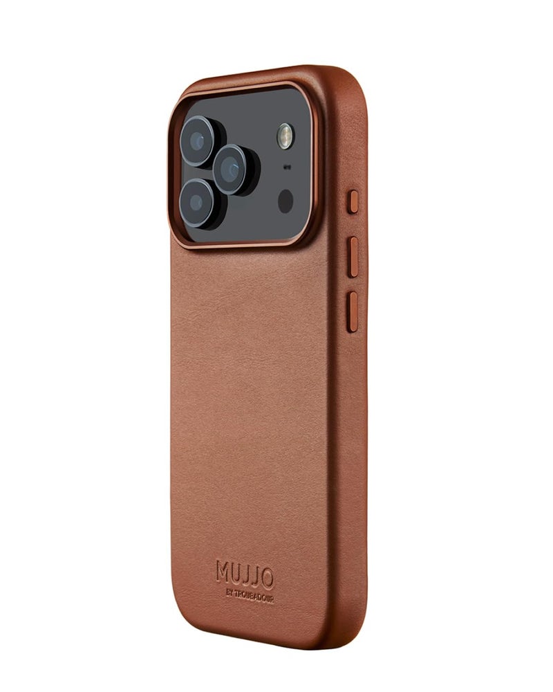 Mujjo Leather Case for iPhone 17 Pro â€“ MagSafe Compatible - Tan - Image 1