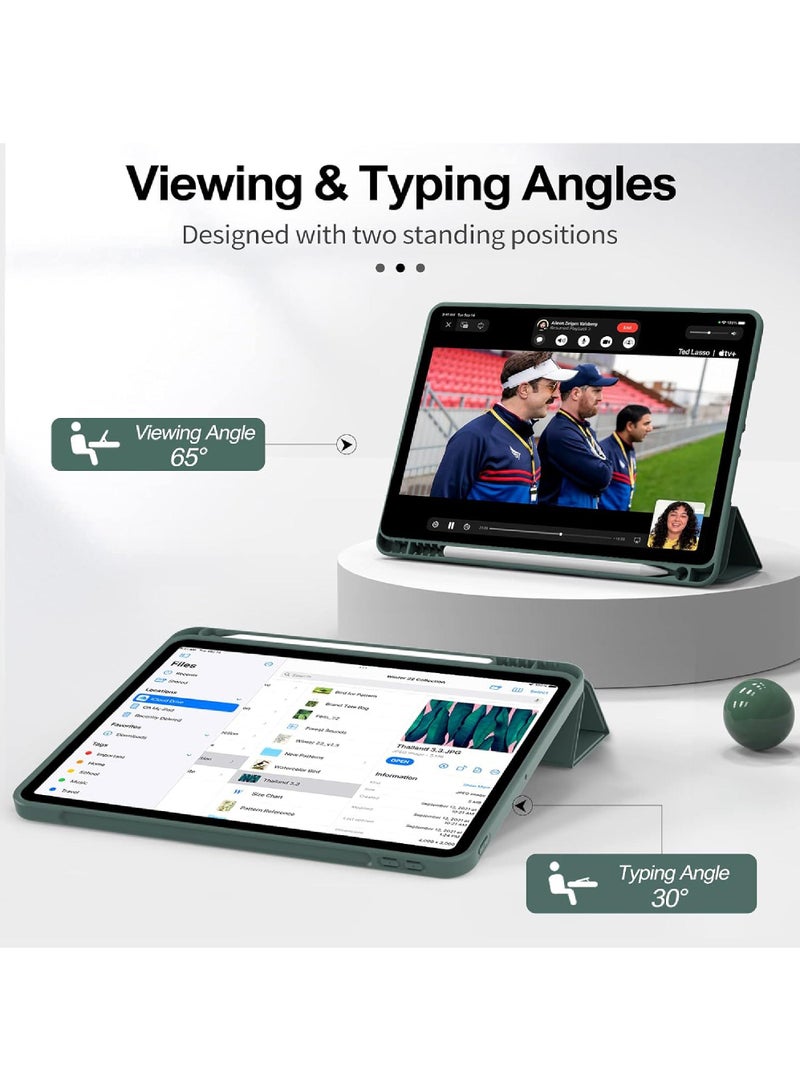 روك بو آي باد الهواء 11 بوصة متر مربع ( 2024 ) ، آي باد الهواء 5 / 4 ( 2022 / 2020 ، 5 / 4 جيل 10.9 بوصة ) مع حامل القلم ، لينة تبو مرة أخرى مع غطاء قرص رقيقة جدا ، التلقائي الصحوة / النوم - Image 4